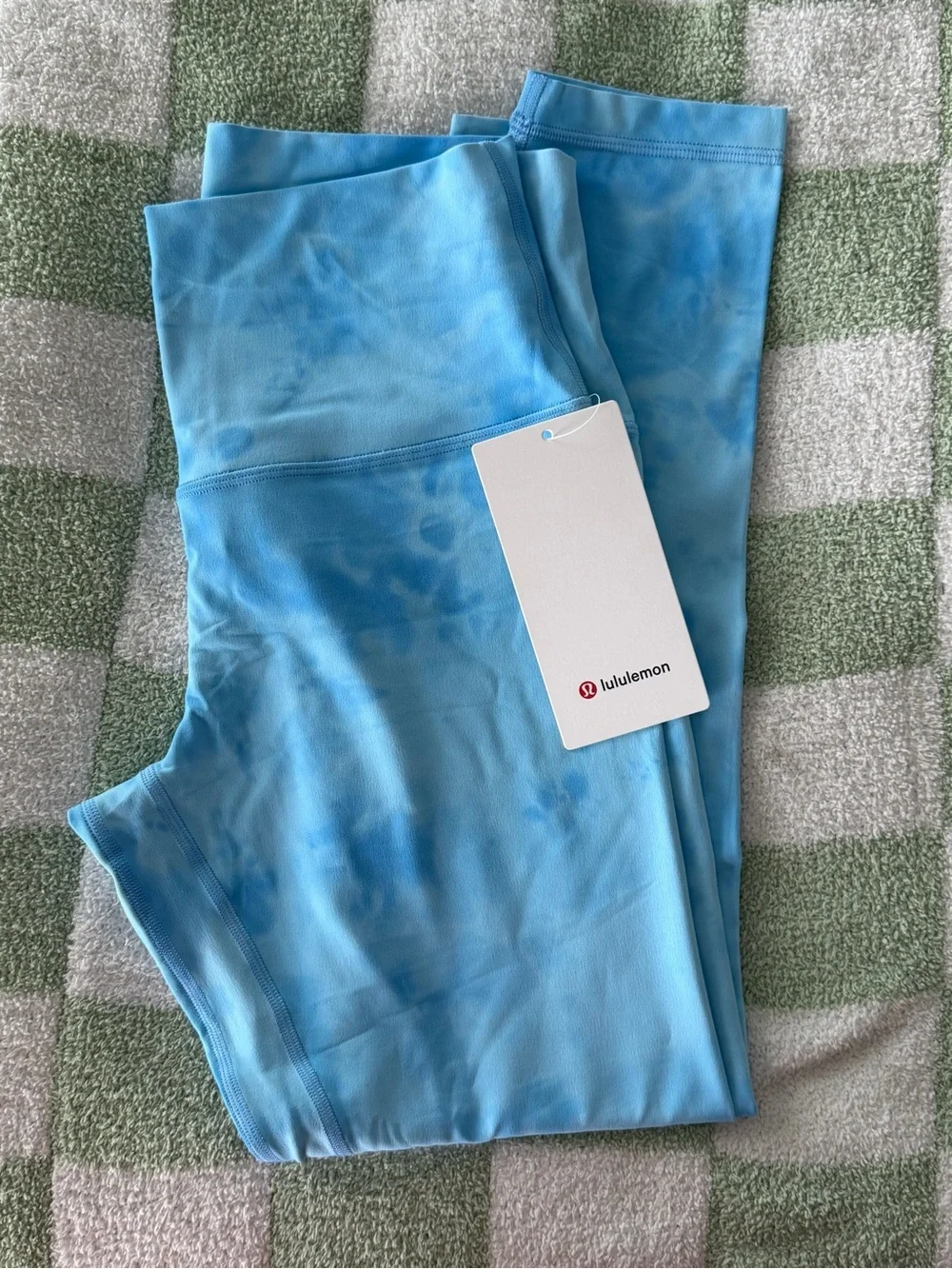 NWT Lululemon Align HR Pant 25” SWBY Blue Tie Dye Size 8